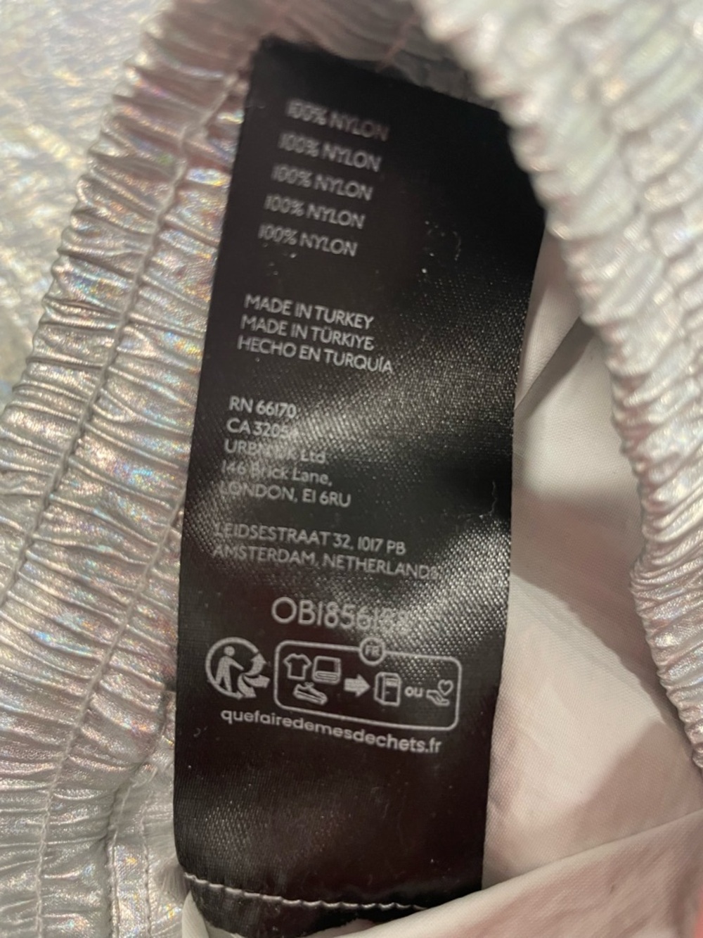 By Anthropologie Iridescent Metallic Silver Cargo Midi Skirt with Front Slit - Picture 5 of 9
